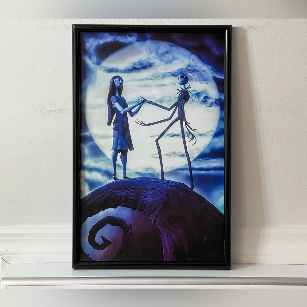 The Nightmare Before Christmas Jack Sally Art Poster